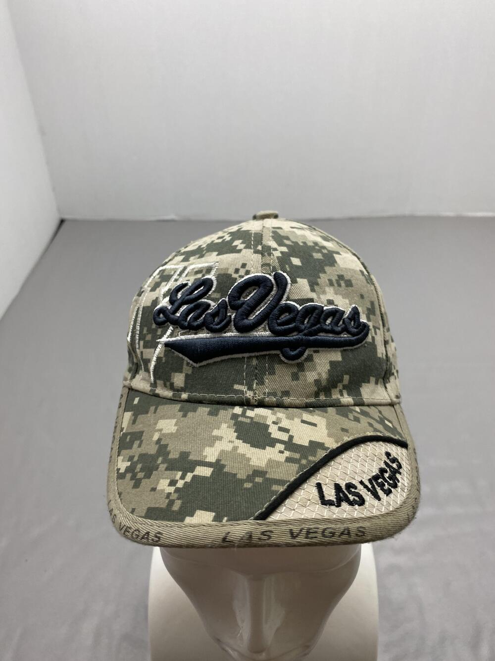 Hat Cap Strap Back One Size Green Chelona Camouflage Las Vegas Adjustable Mens